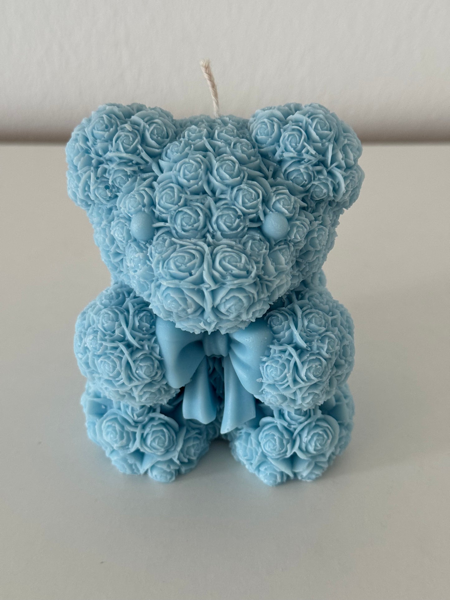 Bow Rose Bear Candle