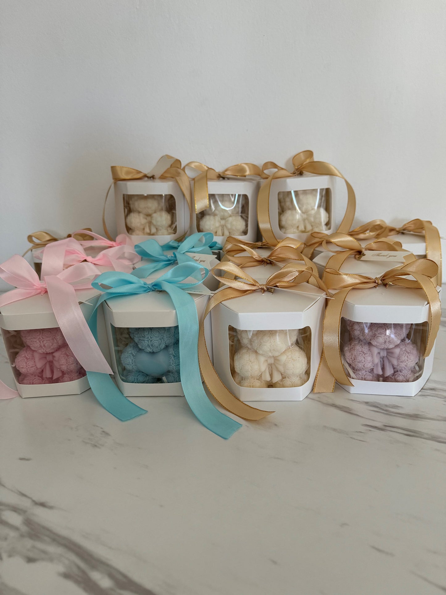 Bow Rose Bear Candle