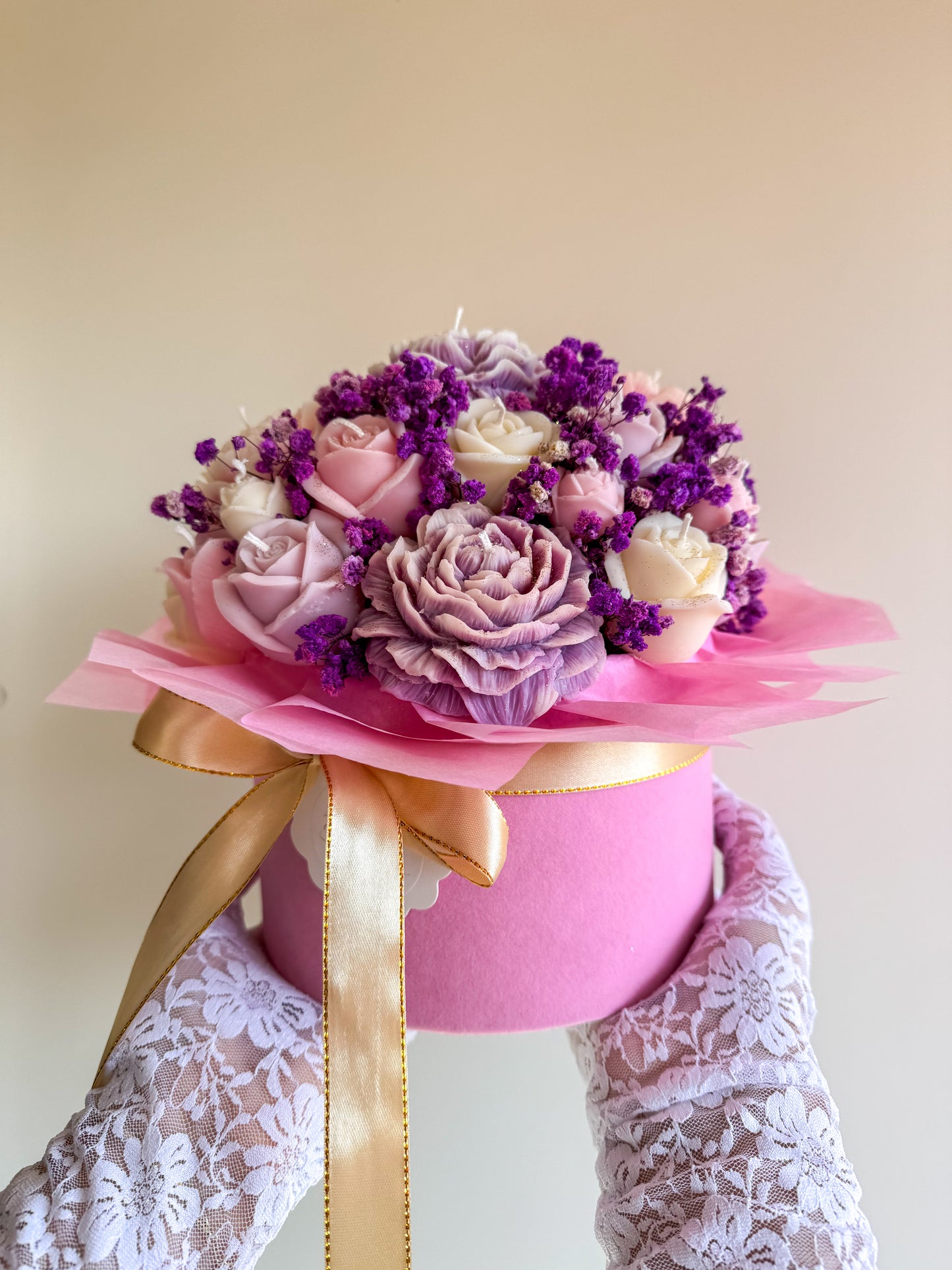 Peony Candle Bouquet