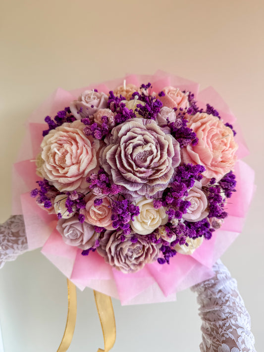Peony Candle Bouquet