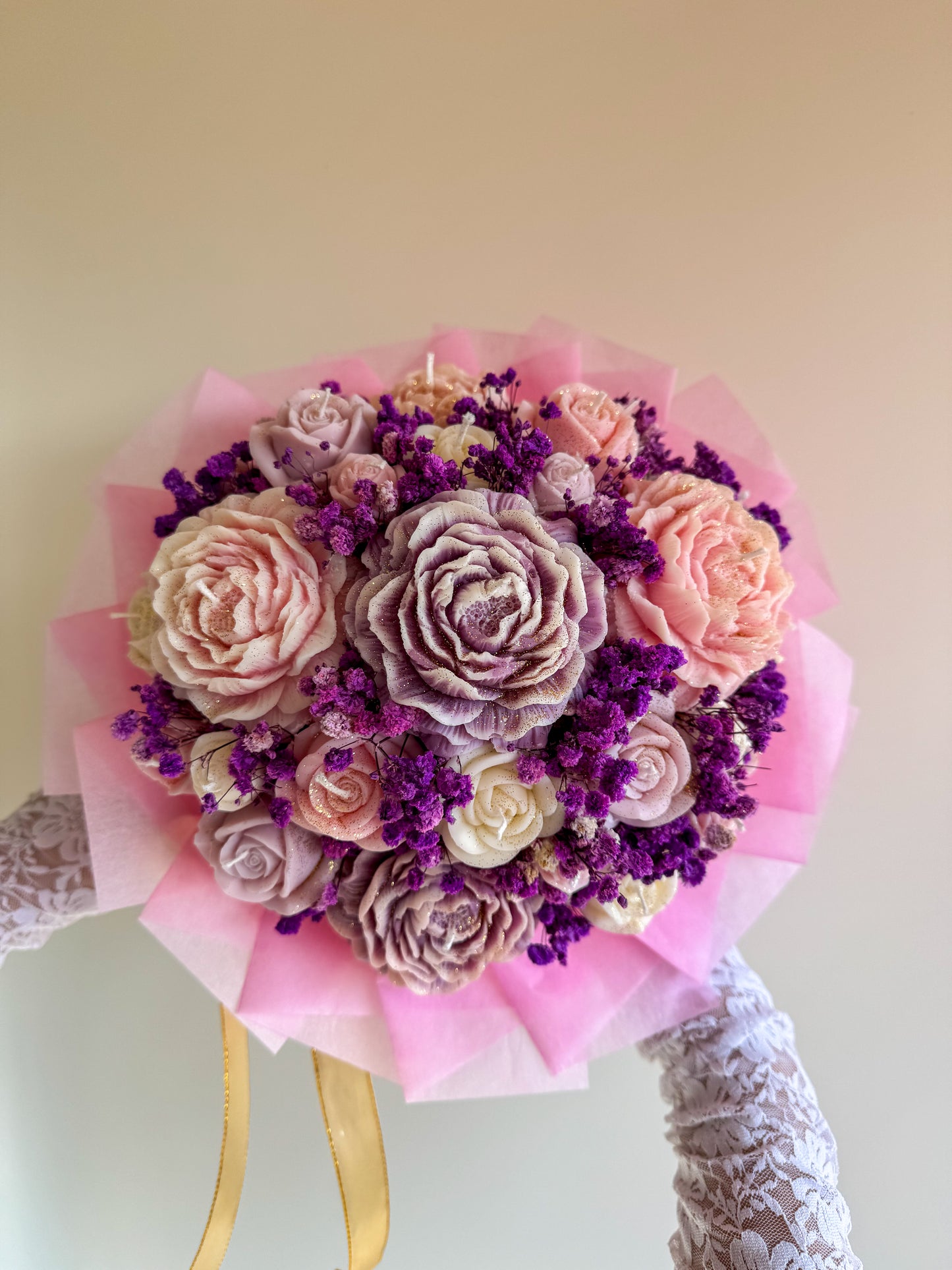 Peony Candle Bouquet