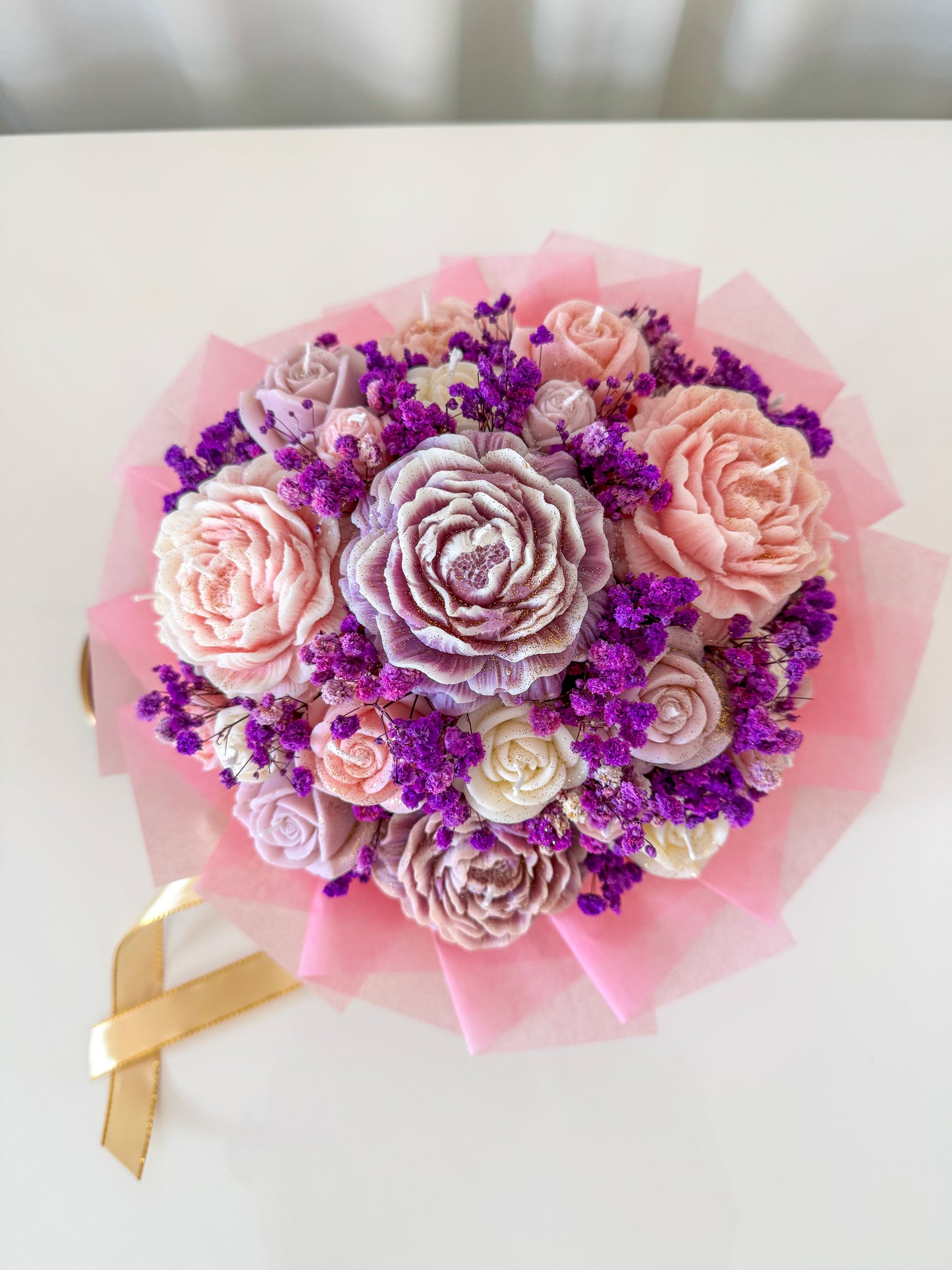 Peony Candle Bouquet