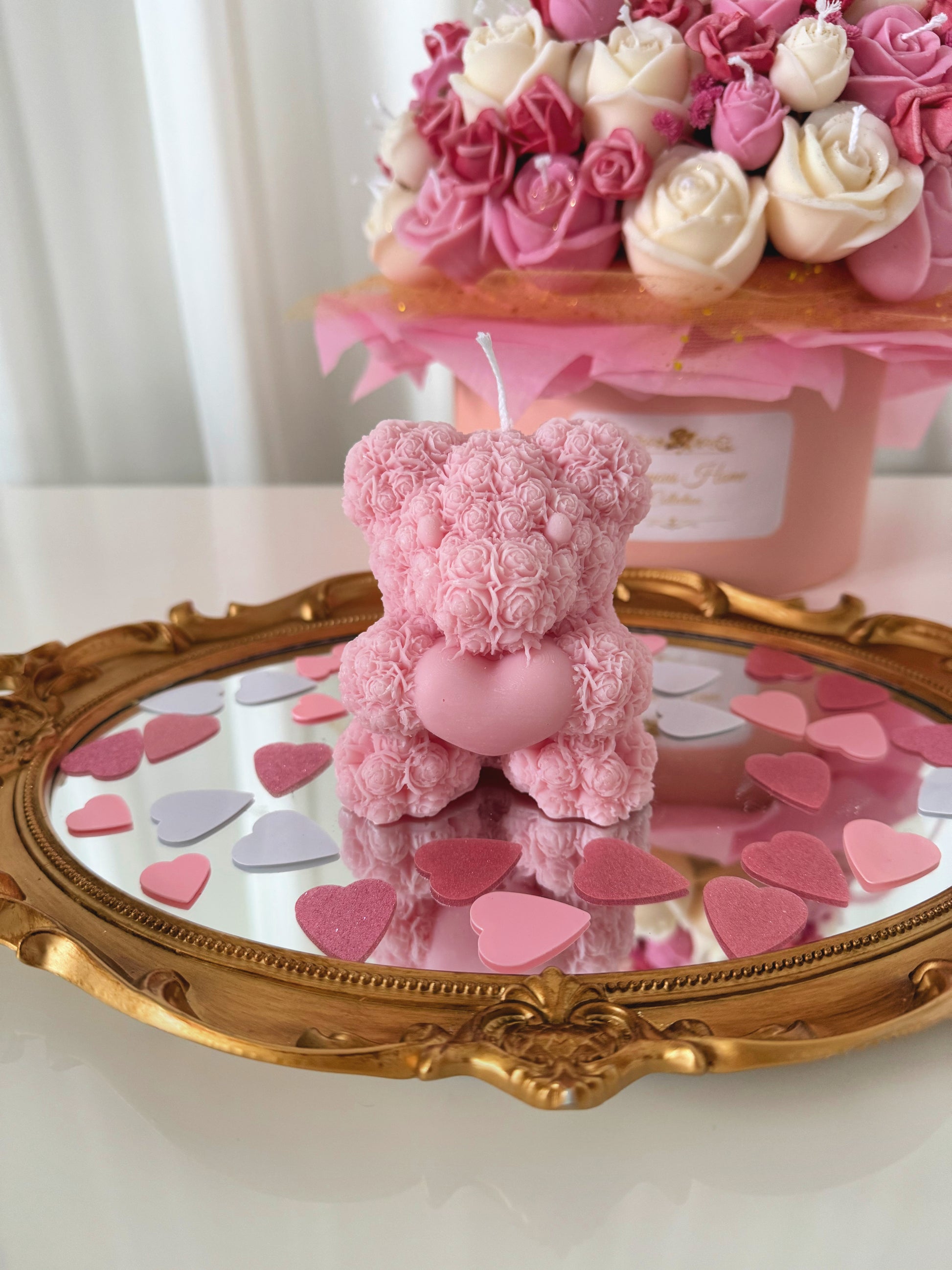 Heart Rose Bear Candle Famous Home Collection Heart Rose Bear Candle Famous Home Collection